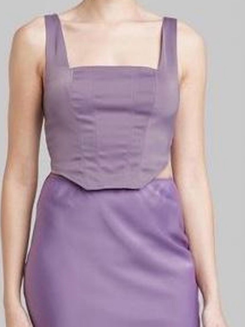 Wild Fable Square Neck Silk Feel Cropped Tank